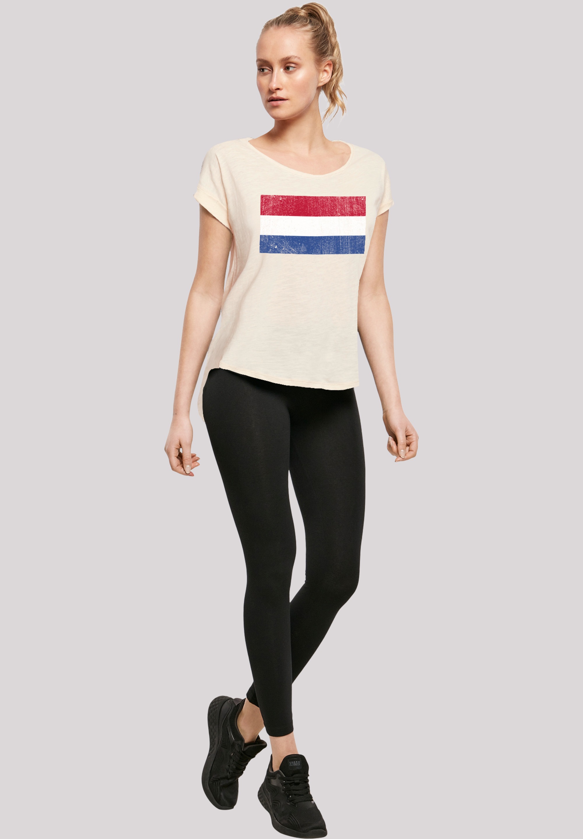 F4NT4STIC T-Shirt »Netherlands NIederlande Holland Flagge distressed«, Print  shoppen