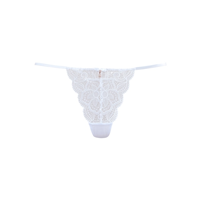 LASCANA String »Nikoletta«, aus floraler Spitze mit Accessoire in  Perlenoptik & Wäsche auf Rechnung bestellen