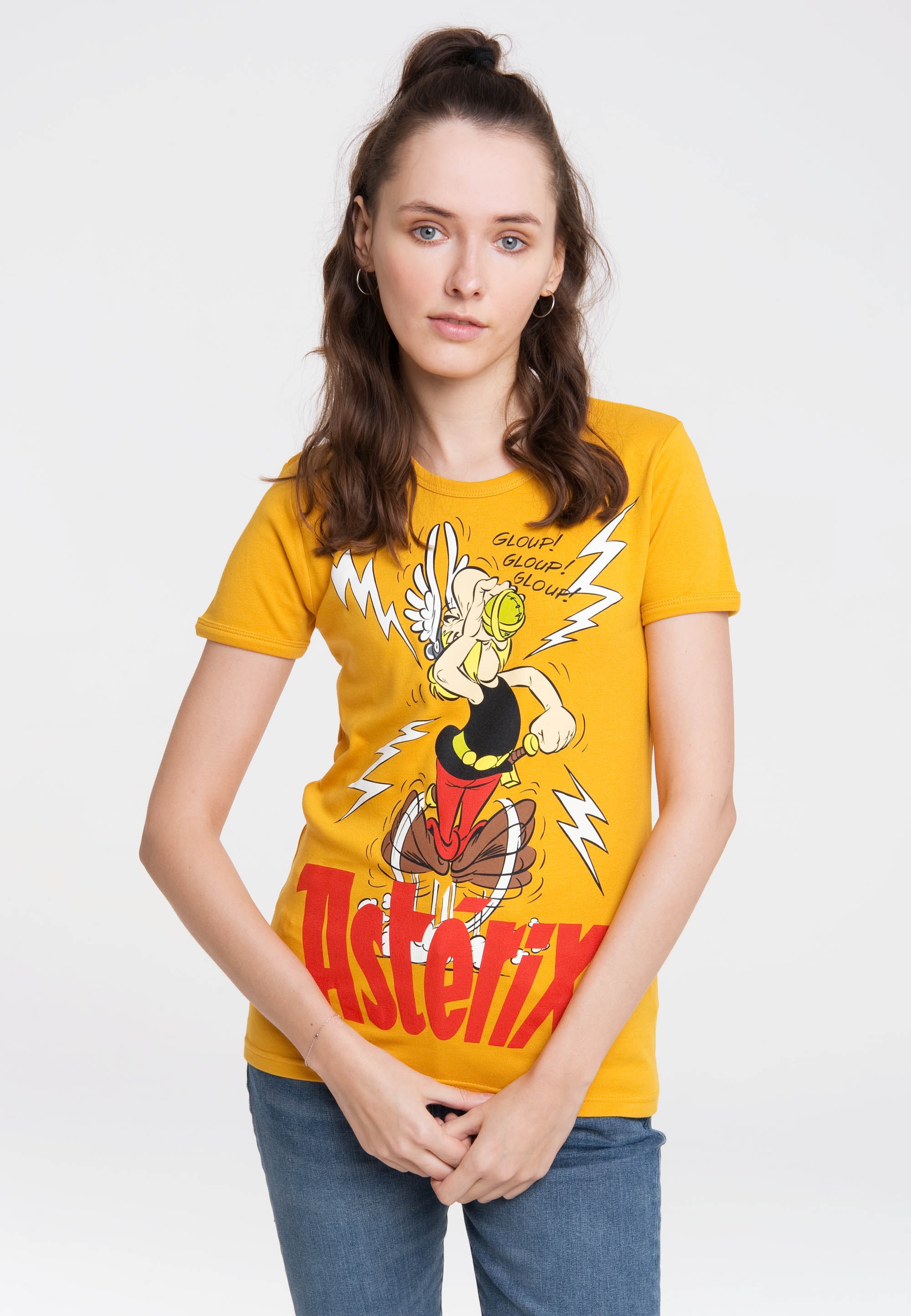 lizenziertem bestellen I\'m der mit Gallier«, | walking Originaldesign T-Shirt »Asterix LOGOSHIRT