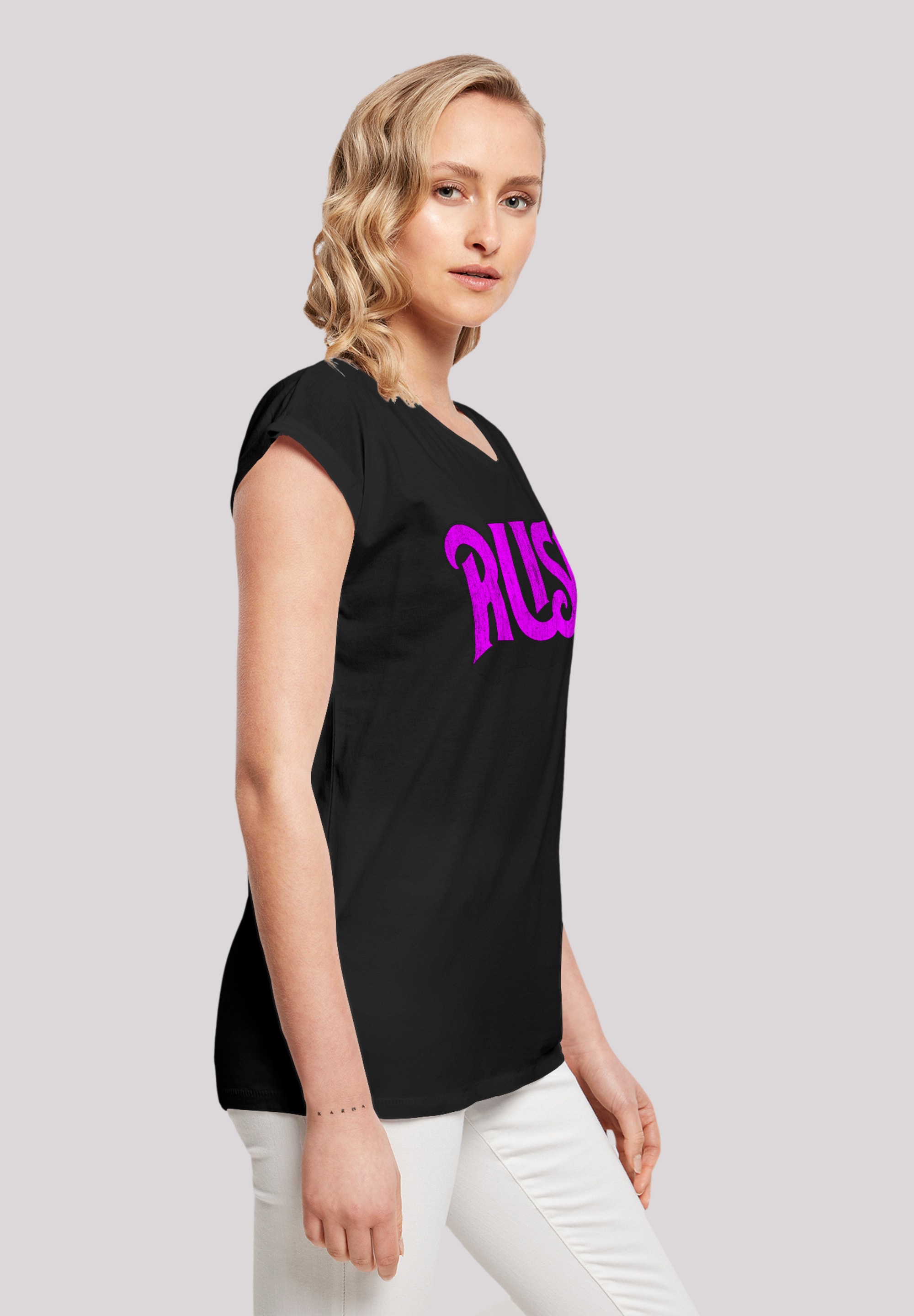 F4NT4STIC T-Shirt »Rush Rock Band Distressed Premium Qualität I\'m | walking Logo«
