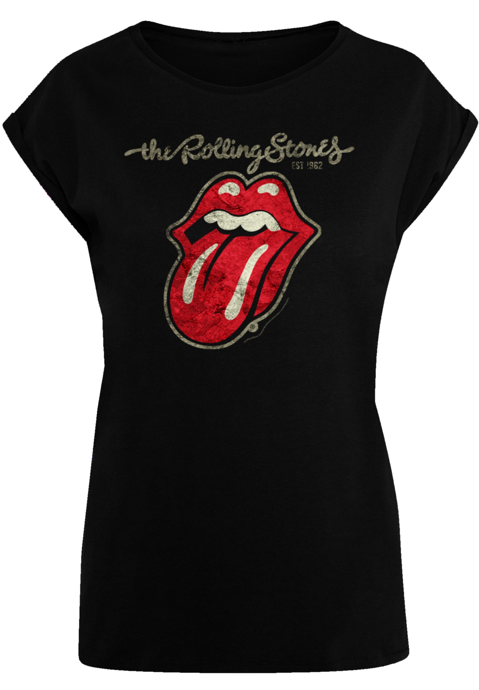 Washed«, Tongue F4NT4STIC Rolling T-Shirt walking | Plastered I\'m »The Qualität Premium Stones