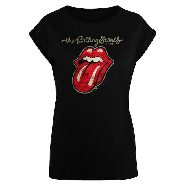 F4NT4STIC T-Shirt »The Rolling Stones Plastered Tongue Washed«, Premium  Qualität | I'm walking