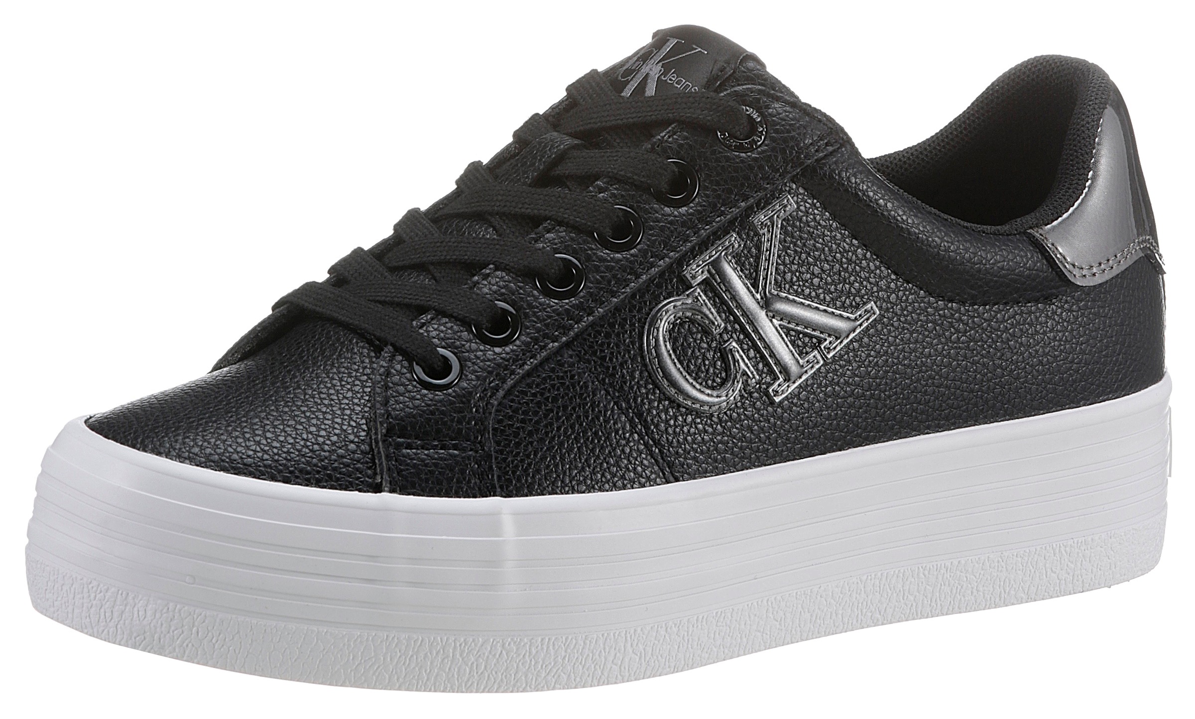 Calvin Klein Jeans Plateausneaker »VULC FLATFORM LACEUP LOW«, mit Kontrastbesatz kaufen