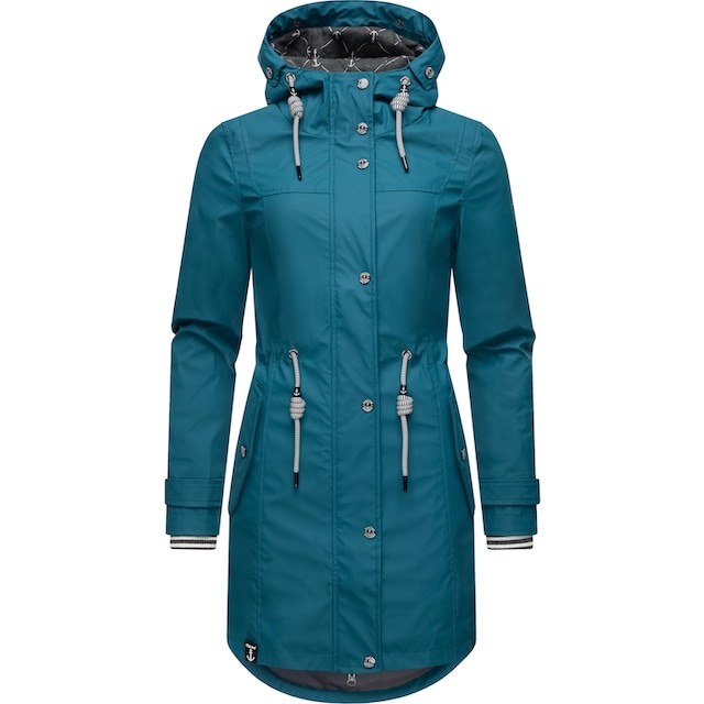 TIME mit Regenmantel Regenjacke Kapuze, PEAK stylisch »L60042«, Damen shoppen für taillierter