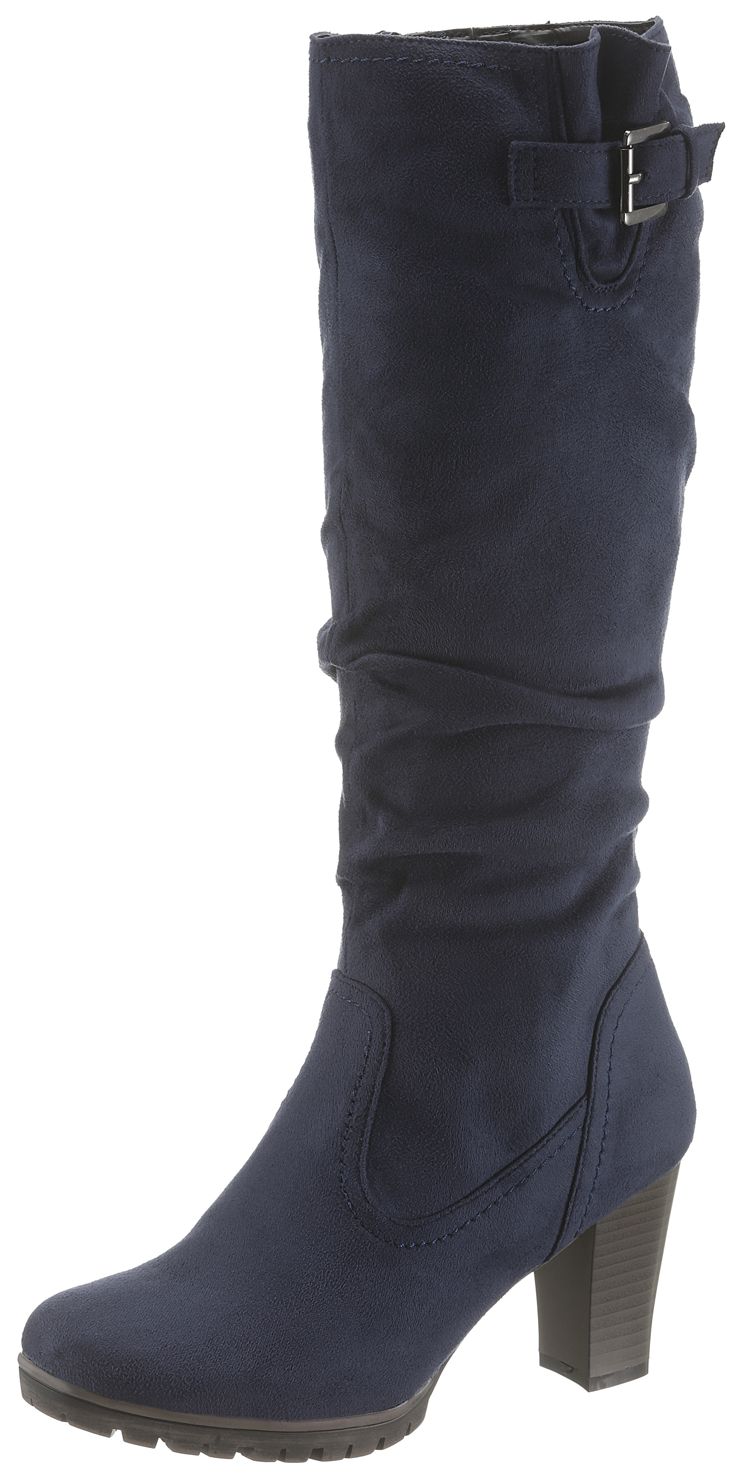 Stiefel, mit Raffungen am slouchy Schaft
