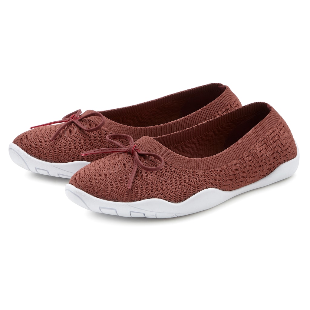 LASCANA Sneaker Ballerinas, Slipper, Halbschuh, superleicht, ultraflache & flexible Sohle VEGAN