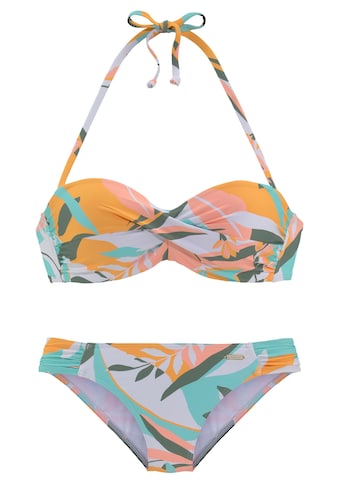 Sunseeker Bügel-Bandeau-Bikini, mit Blätterdruck kaufen