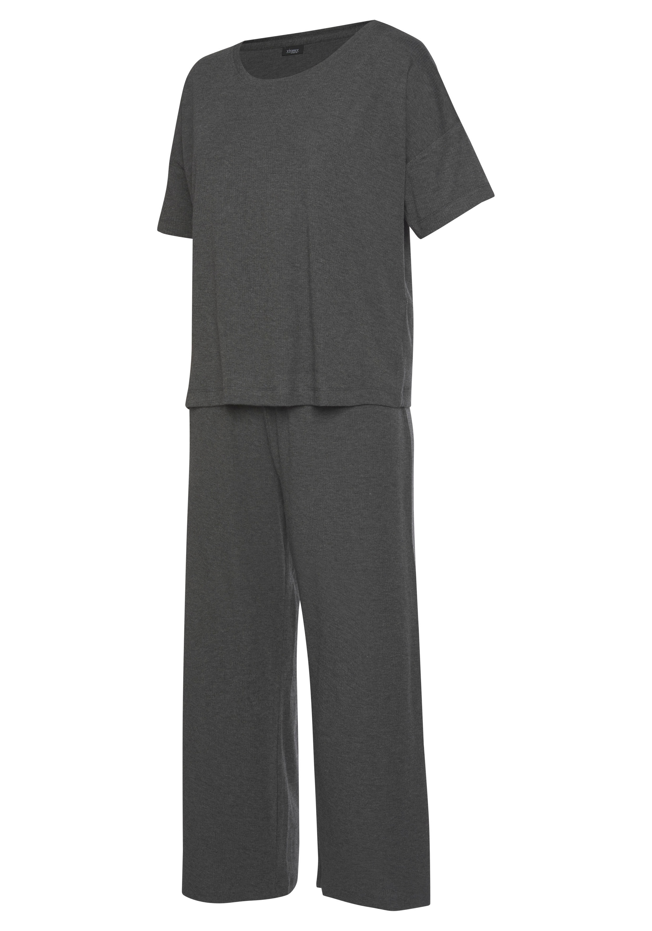 Vivance Dreams Pyjama, (2 tlg., 1 Stück), in weicher Ripp-Qualität & Wäsche  auf Rechnung bestellen
