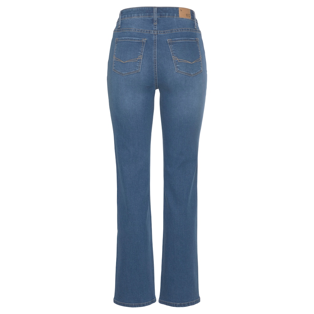 H.I.S 5-Pocket-Jeans SLIM-FIT SLIT Ökologische wassersparende Produktion durch OZON WASH