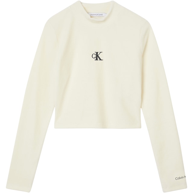 Calvin Klein Jeans Langarmshirt »VELVET RIB LONG SLEEVE TOP« online kaufen  | I\'m walking