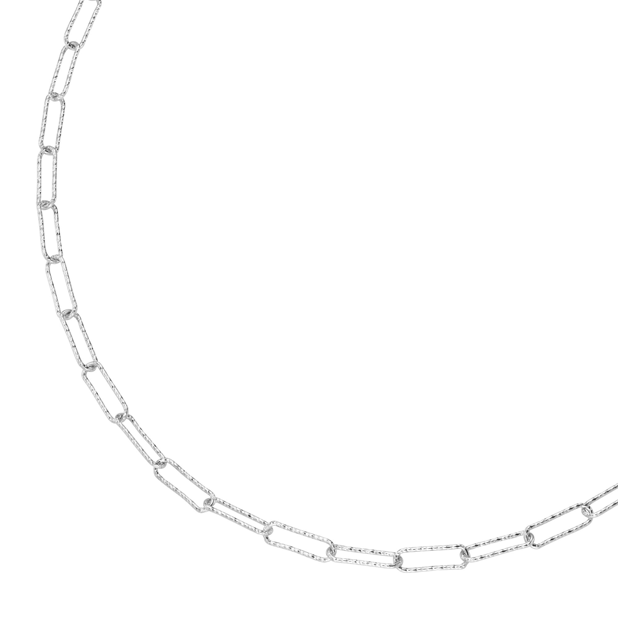 Smart Jewel Collier »längliche ovale Glieder diamantiert, Silber 925«  kaufen | I'm walking