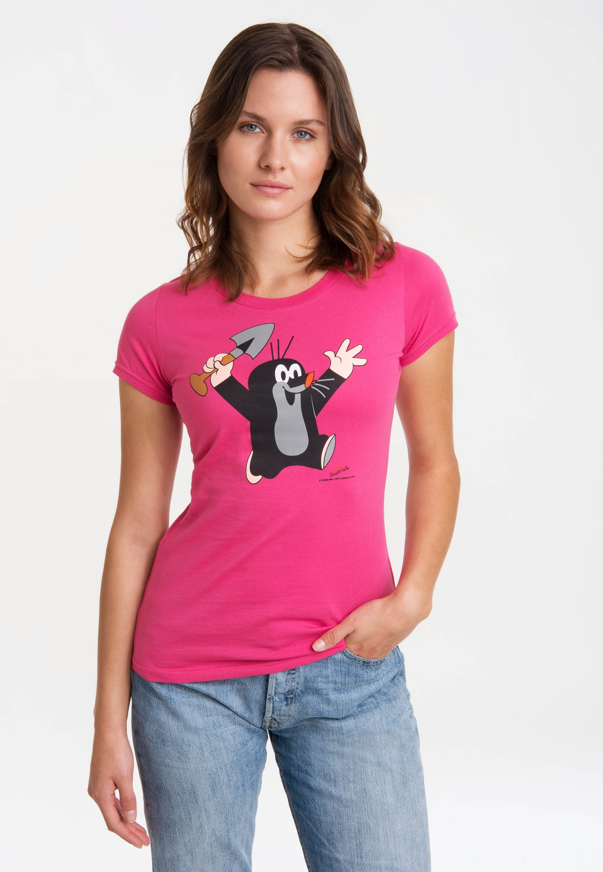 LOGOSHIRT T-Shirt »Der walking Originaldesign mit kleine lizenziertem kaufen Maulwurf«, I\'m 