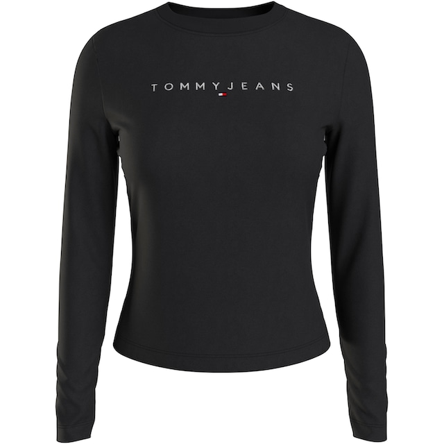 Tommy Jeans Langarmshirt »Slim Linear Shirt Longsleeve«, mit Logostickerei  online