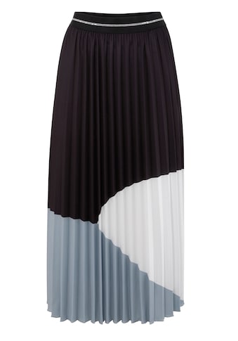Aniston CASUAL Plisseerock, im interessantem Colorblocking - NEUE KOLLEKTION kaufen