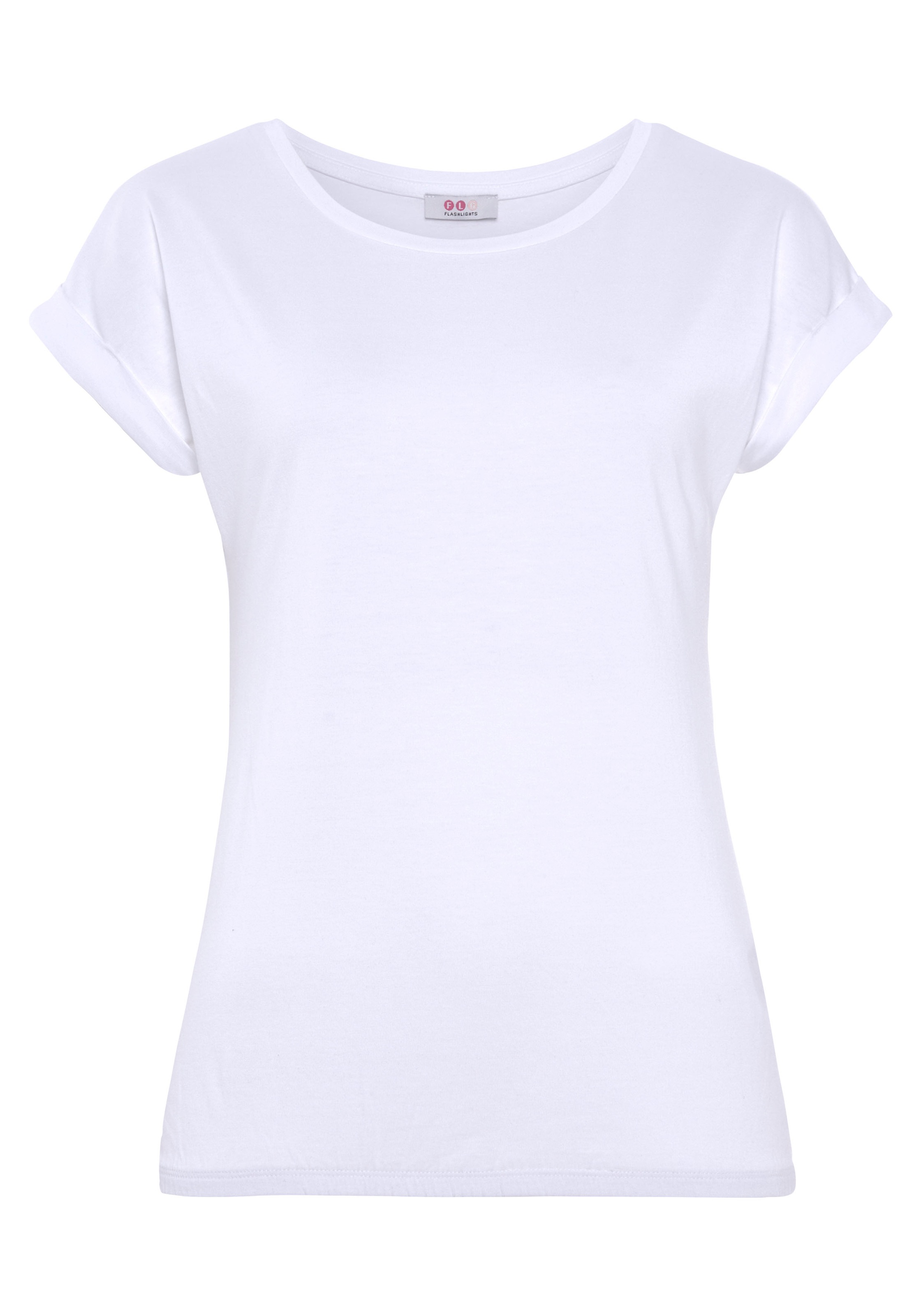 Flashlights T-Shirt, mit überschnittenen Schultern & kleinem Ärmelaufschlag  kaufen