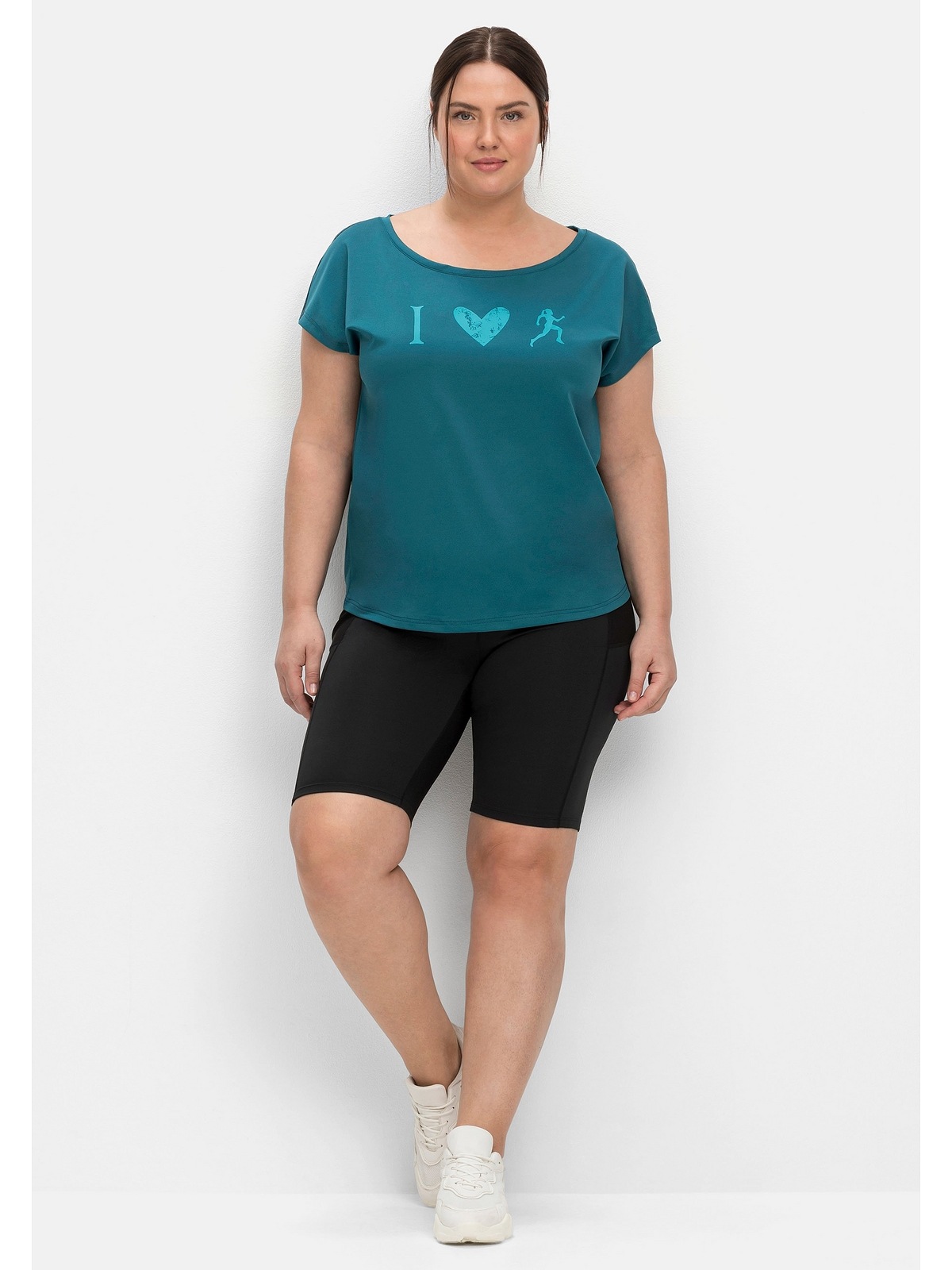 Sheego T-Shirt Frontprint mit Funktionsmaterial, Größen«, »Große kaufen aus