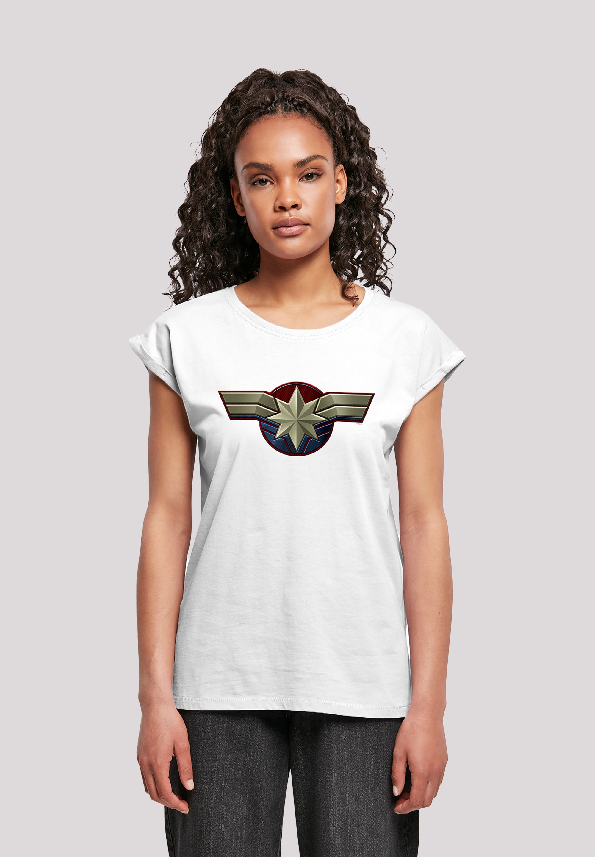 F4NT4STIC T-Shirt »Captain Marvel Chest Emblem«, Damen,Premium  Merch,Regular-Fit,Kurze Ärmel,Logo Print online | I\'m walking
