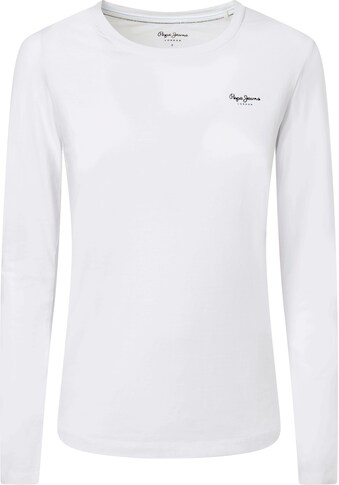 Pepe Jeans Langarmshirt »AMBERTA N«, mit kleinem Marken-Logo-Print im Brustbereich kaufen