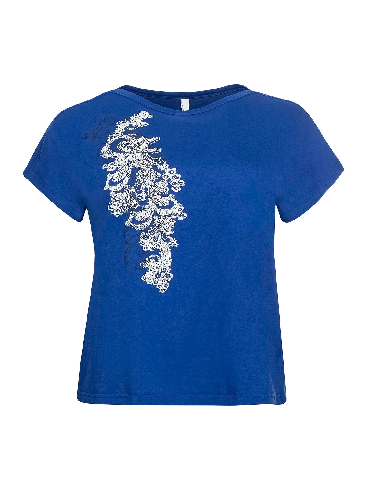 Sheego T-Shirt »Große Größen«, Kontrastdruck walking und | I\'m U-Boot-Ausschnitt mit
