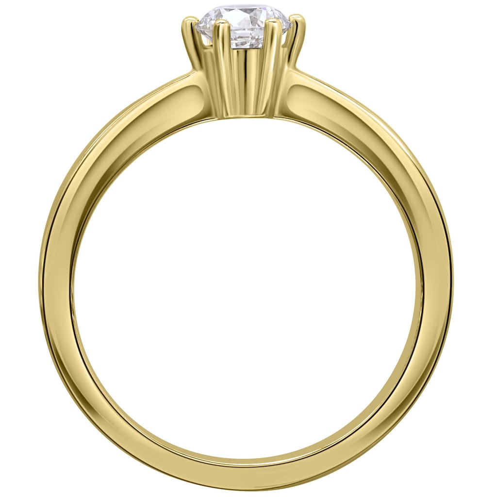 ONE ELEMENT Diamantring 0 25 ct Diamant Brillant Ring aus 750 Gelbgold Damen Gold Schmuck