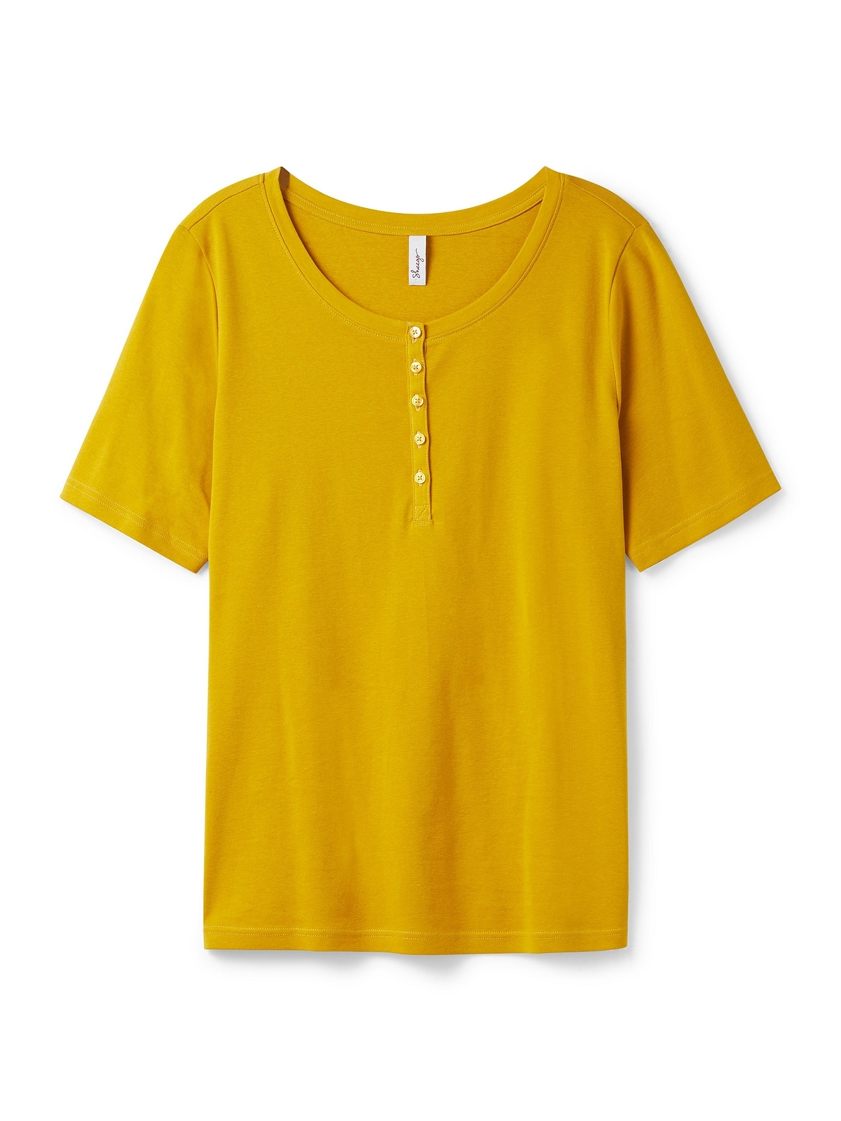 Sheego T-Shirt »Große online mit Rippstruktur, Knopfleiste in Größen«