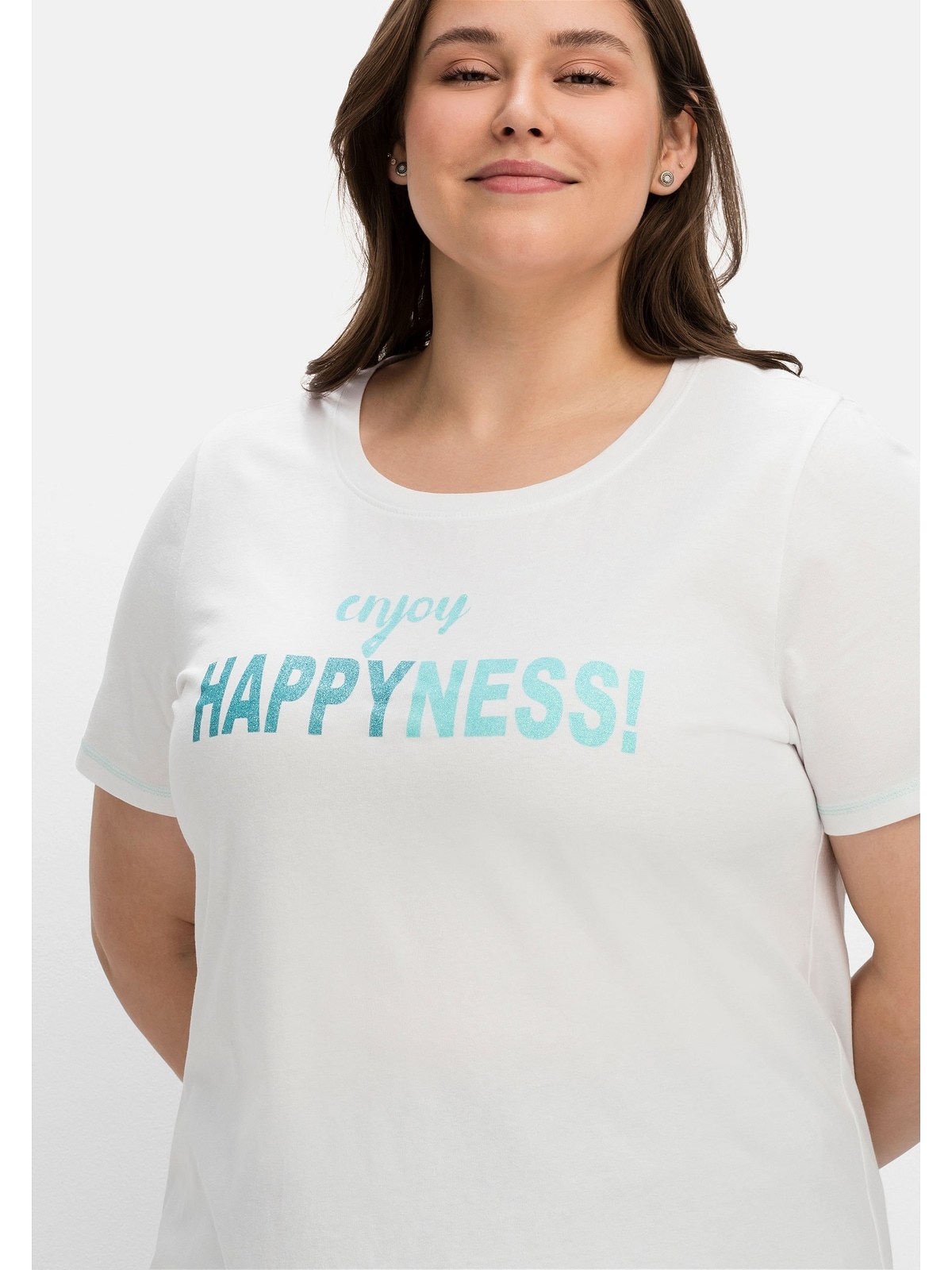Größen«, walking »Große online Sheego T-Shirt mit leicht tailliert Wordingprint, I\'m |