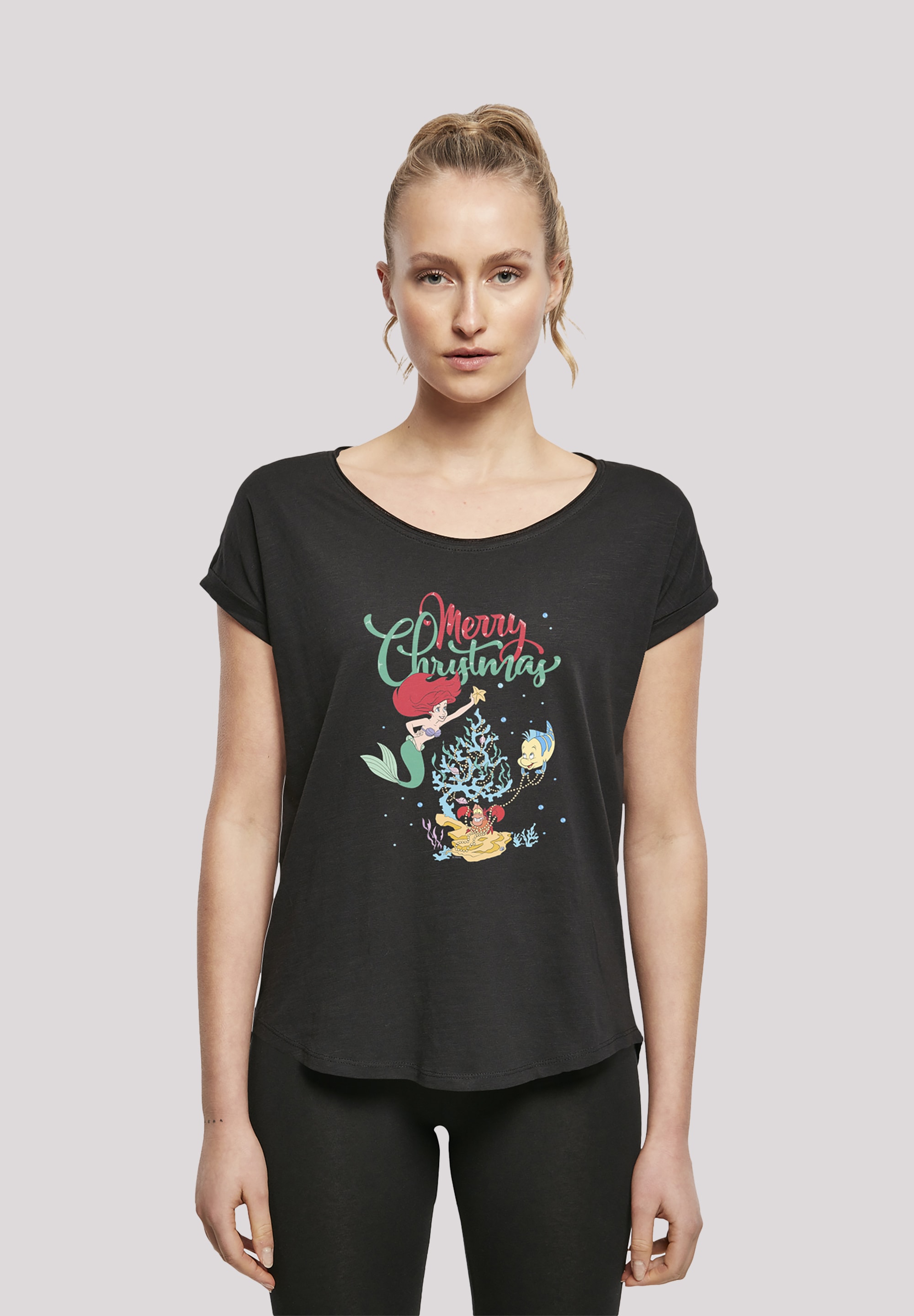 F4NT4STIC T-Shirt »Disney Arielle Meerjungfrau shoppen Print I\'m | Merry walking Christmas«, die