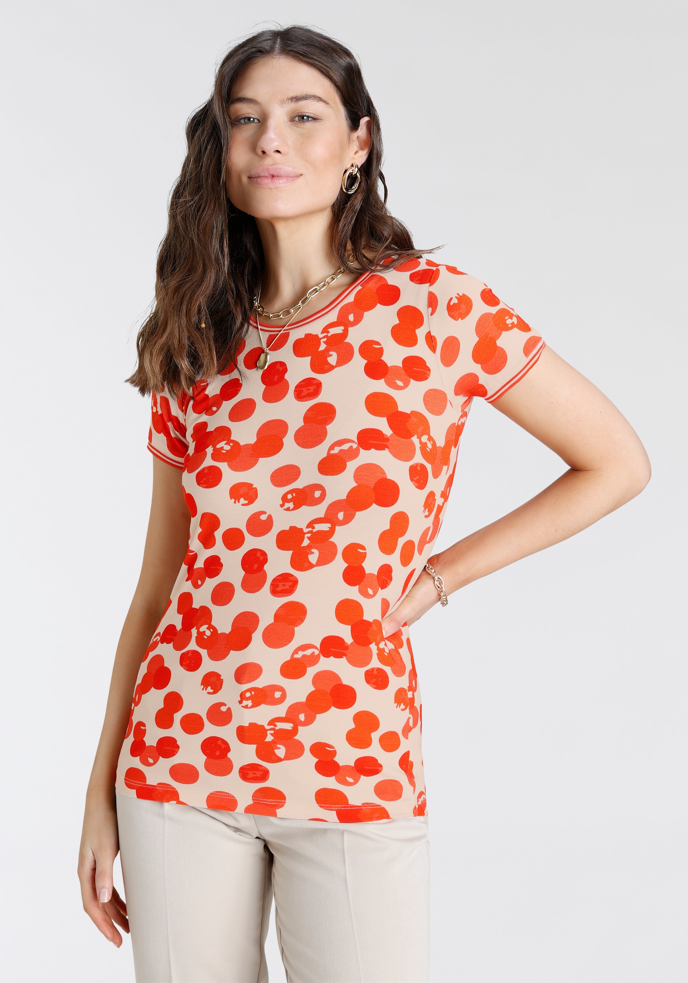Laura Scott T-Shirt mit Punkt-Print