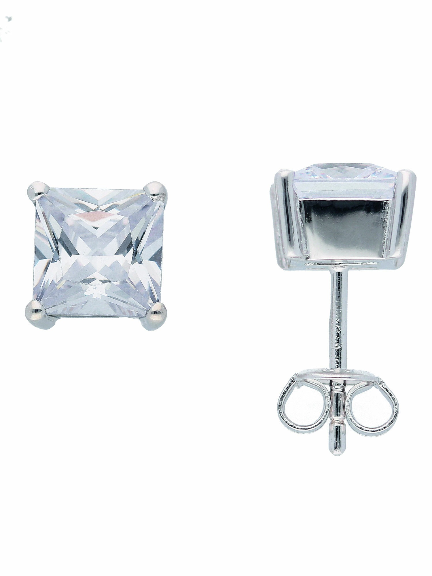 Adelia´s Paar Ohrhänger 1 Paar 925 Silber Ohrringe / Ohrstecker mit Zirkonia  925 Sterling Silber mit Zirkonia Silberschmuck für Damen