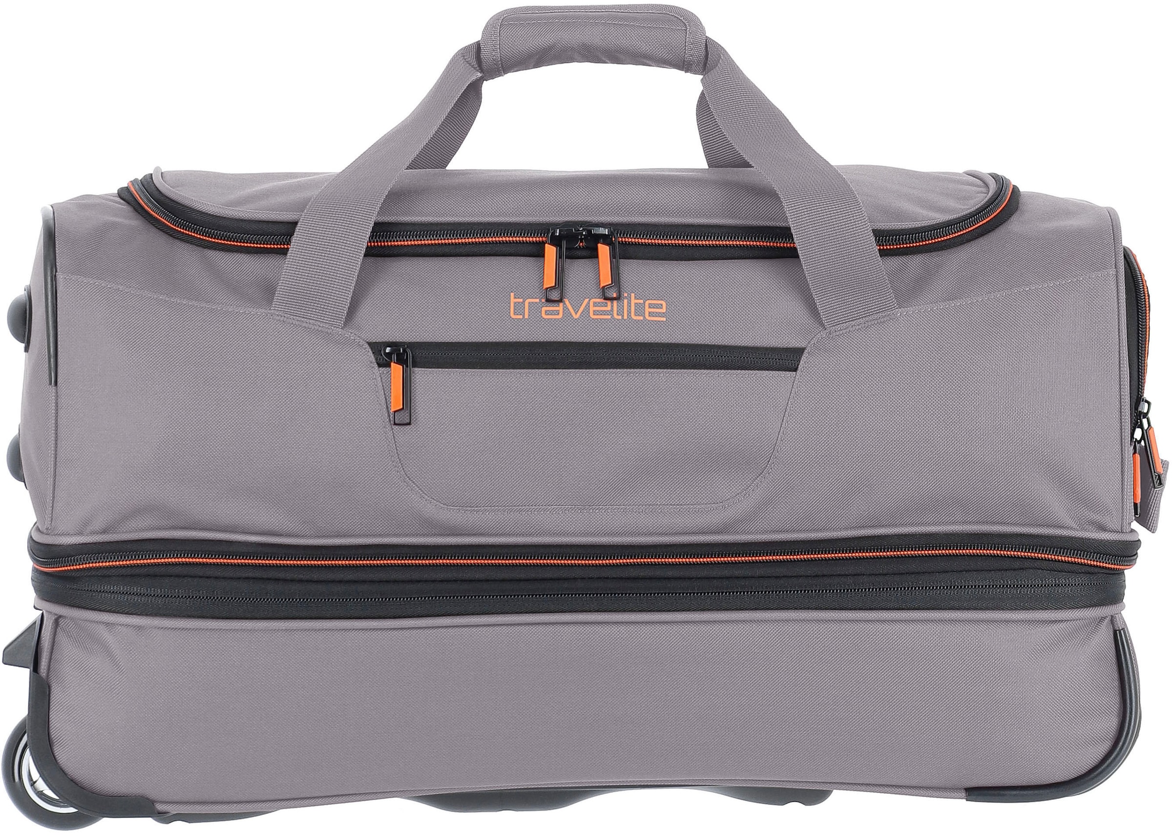 travelite Reisetasche »Basics, 55 cm, I\'m Rollen walking | mit kaufen online grau/orange«