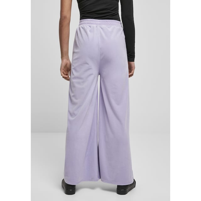 URBAN CLASSICS Stoffhose »Damen Ladies High Waist Straight Velvet Sweatpants«,  (1 tlg.) online kaufen | I'm walking