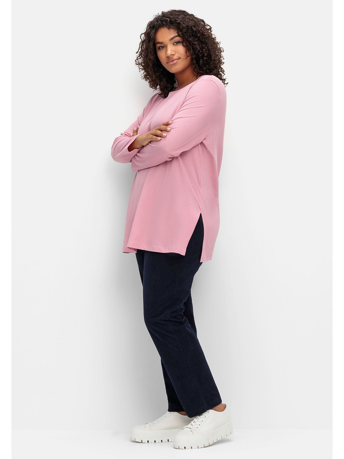 hohen Sheego online mit Größen«, kaufen I\'m »Große Longshirt walking Seitenschlitzen |