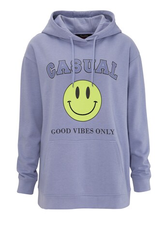 Aniston CASUAL Sweatshirt, mit neonfarbenem Smiley und Schriftzug verziert kaufen