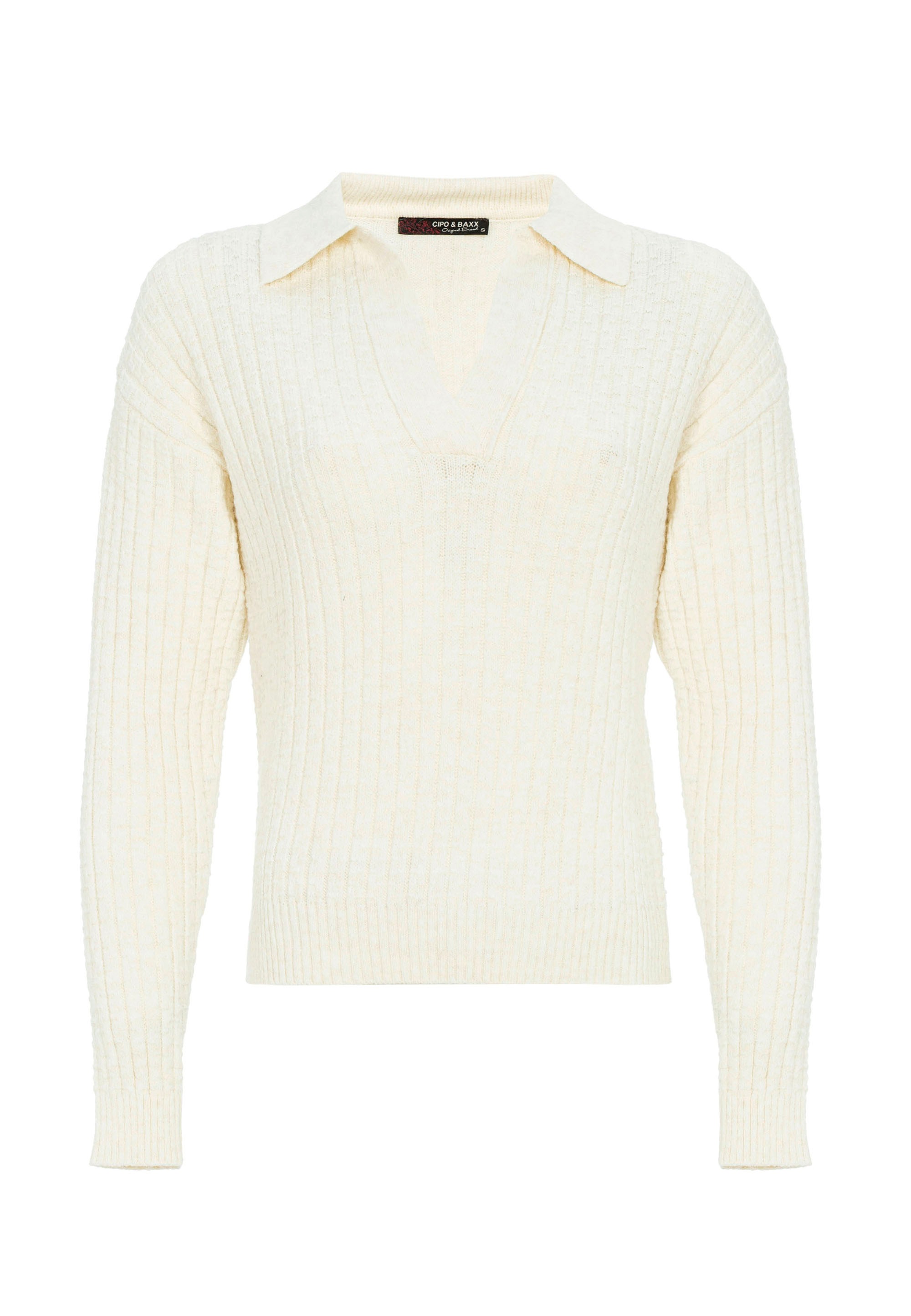 Cipo & Baxx Strickpullover, mit trendigem Polokragen kaufen