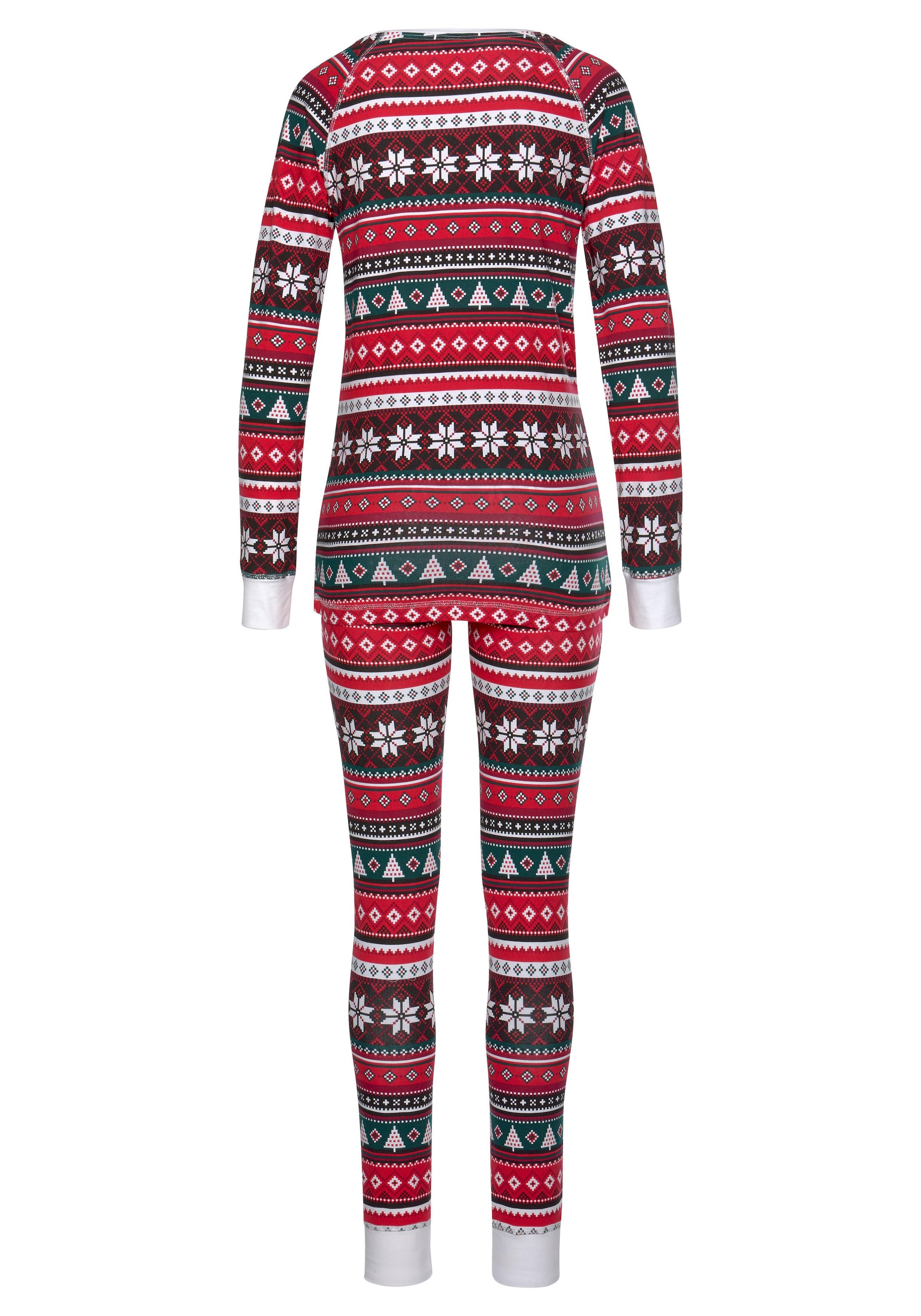auf weihnachtlichem (2 Pyjama, 1 Stück), mit bestellen Wäsche tlg., & Muster Rechnung LASCANA