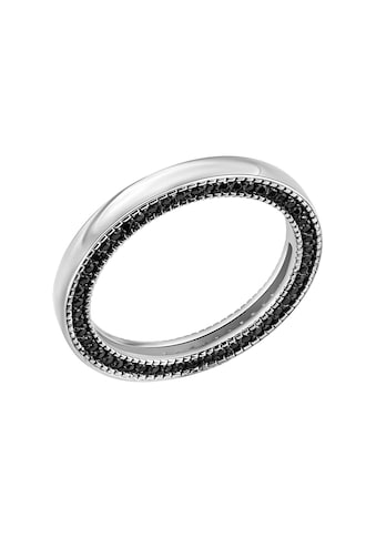 CELESTA Fingerring »925 Silber weiß + schwarz rhodiniert« kaufen