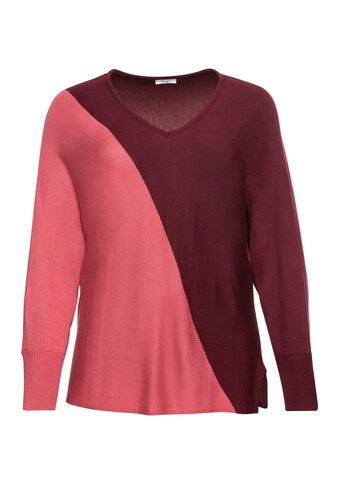 Sheego V-Ausschnitt-Pullover »Pullover«, aus Bändchengarn kaufen