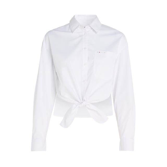 Tommy Jeans Blusentop »TJW FRONT TIE SHIRT«, mit Bindeband | I\'m walking