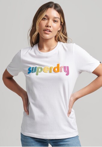 Superdry Kurzarmshirt, Vintage Core Logo Rainbow T-Shirt kaufen