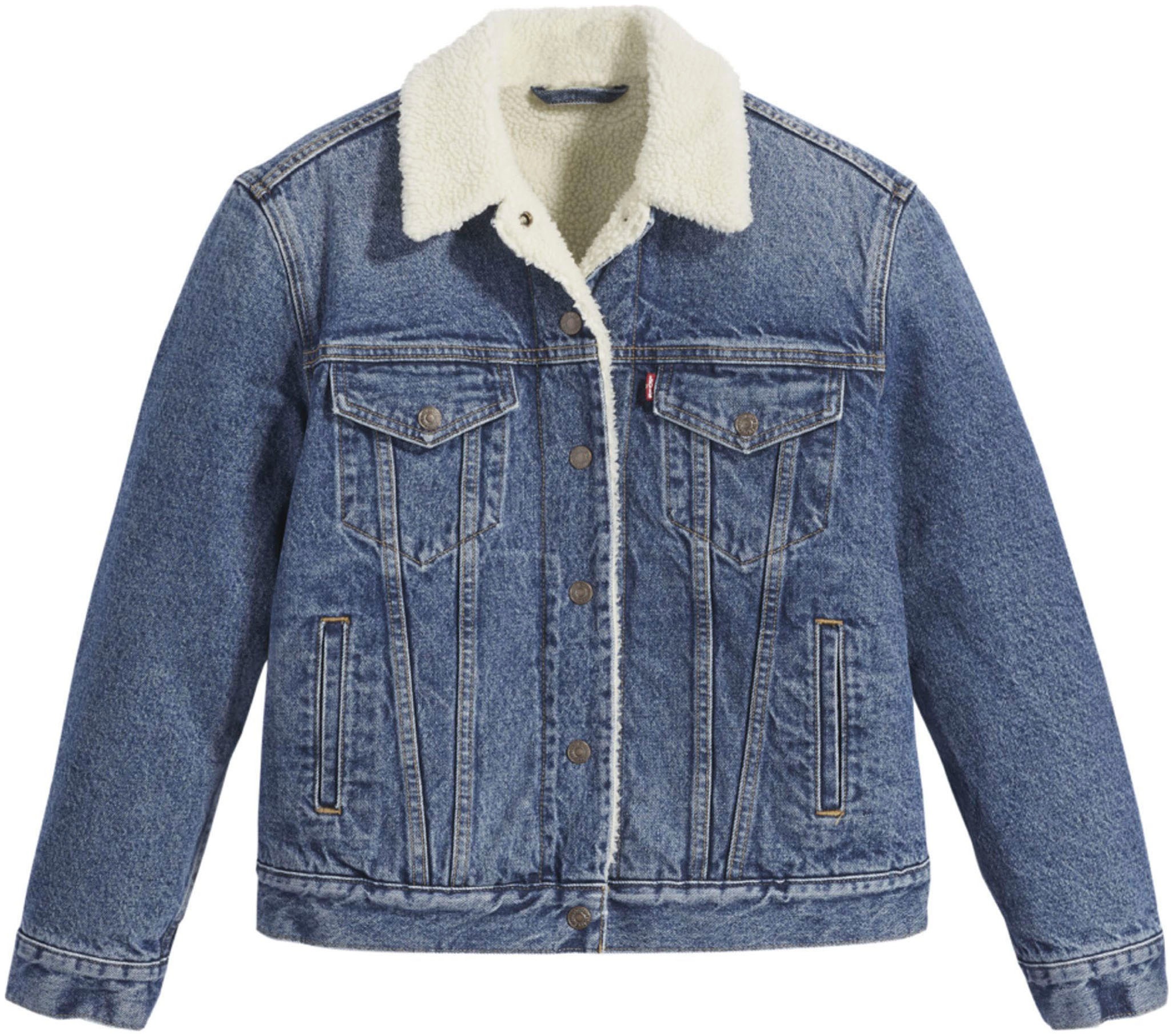levi's plus -  Jeansjacke "SHERPA TRUCKER", mit Druckknopfleiste