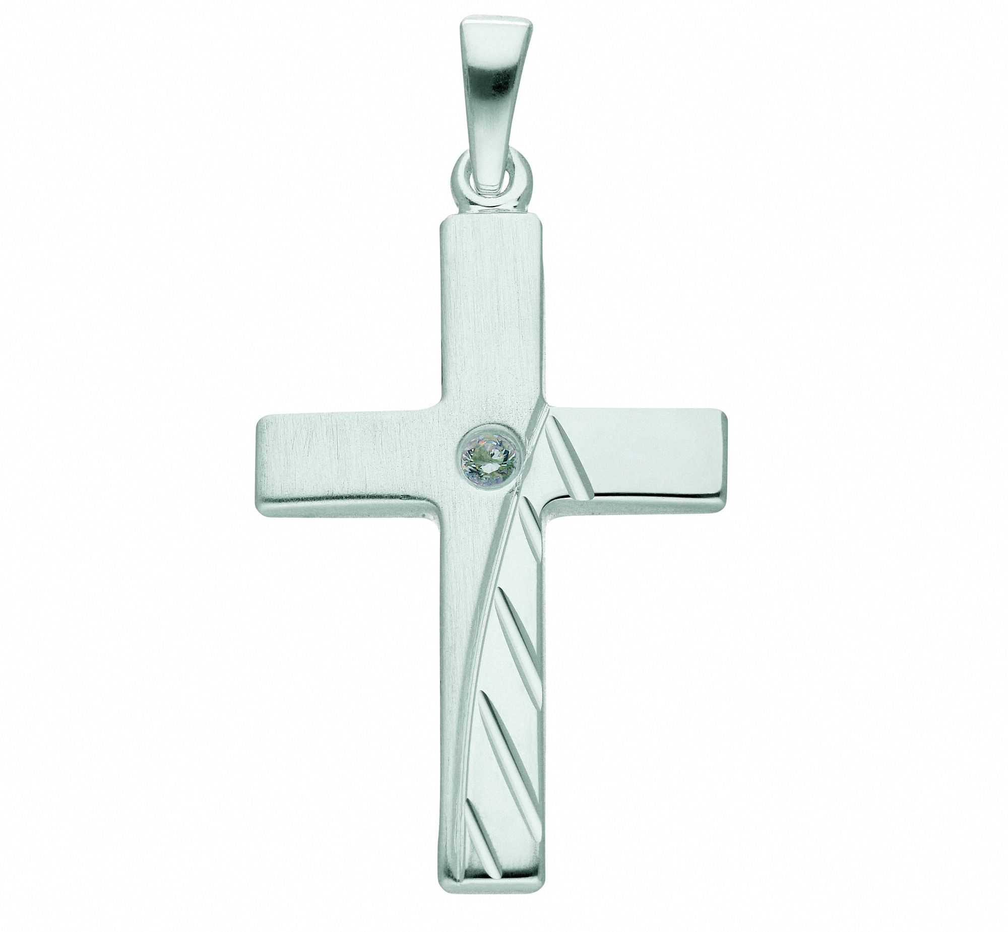 Zirkonia«, - Halskette Schmuckset mit kaufen Kette Set I\'m walking Silber | mit mit »925 Anhänger Kreuz Anhänger Adelia´s
