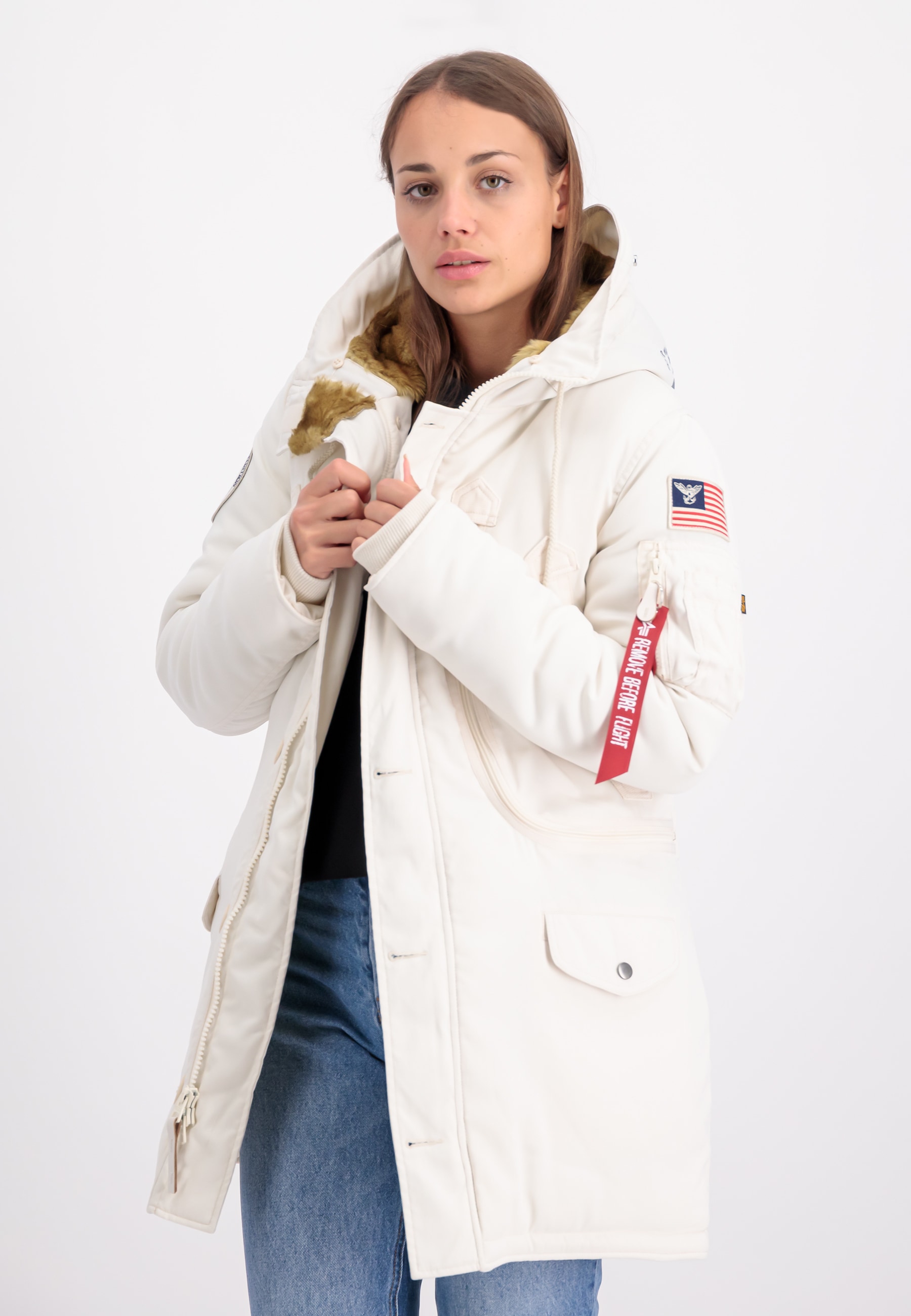 Alpha industries polar sale jacket off white