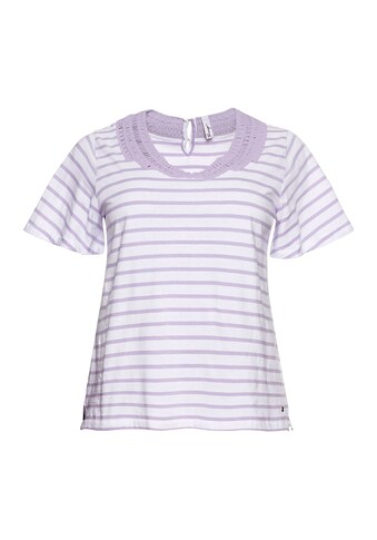 Sheego T-Shirt »T-Shirt«, mit breiter Spitze am Rundhalsausschnitt kaufen