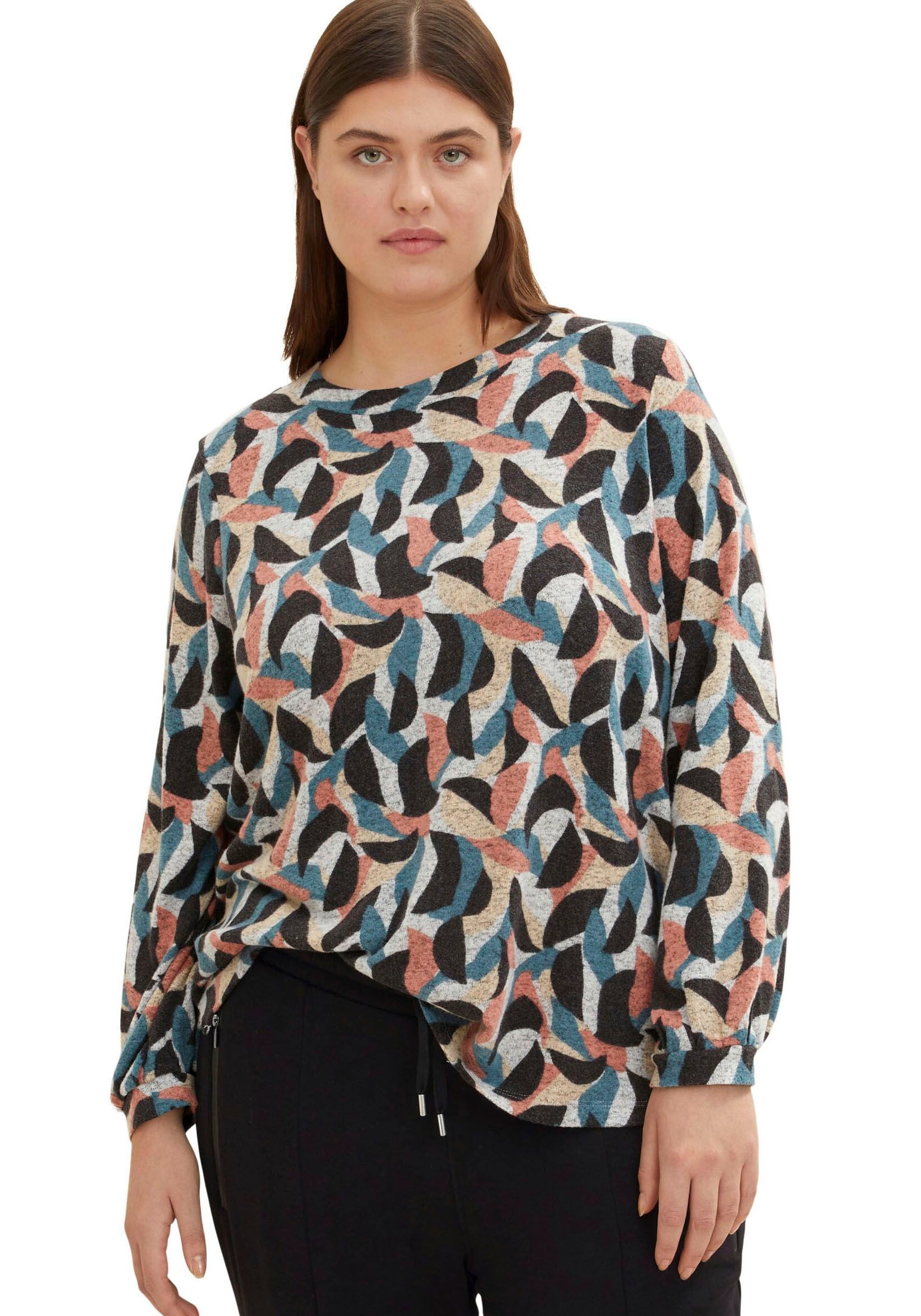TOM TAILOR PLUS Blusenshirt, mit mehrfarbigem Allover-Print kaufen