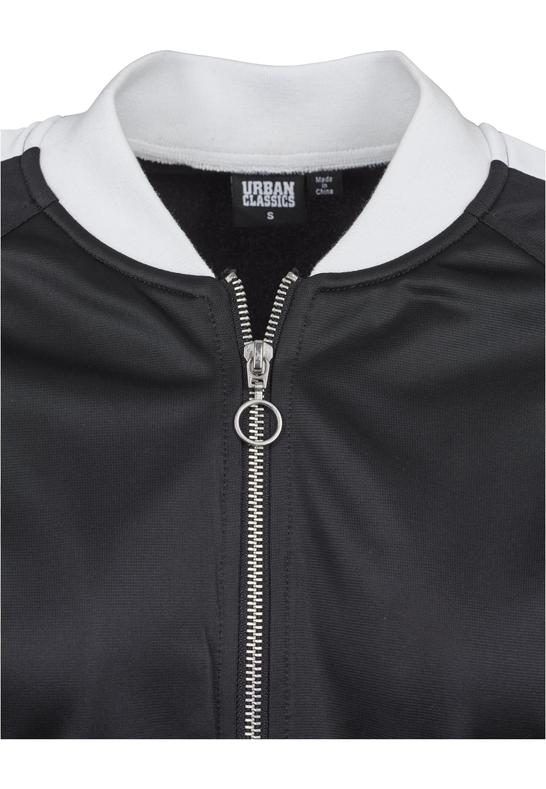 URBAN CLASSICS Strickfleecejacke »Damen Ladies (1 bestellen Button Jacket«, Up Track ohne St.), Kapuze