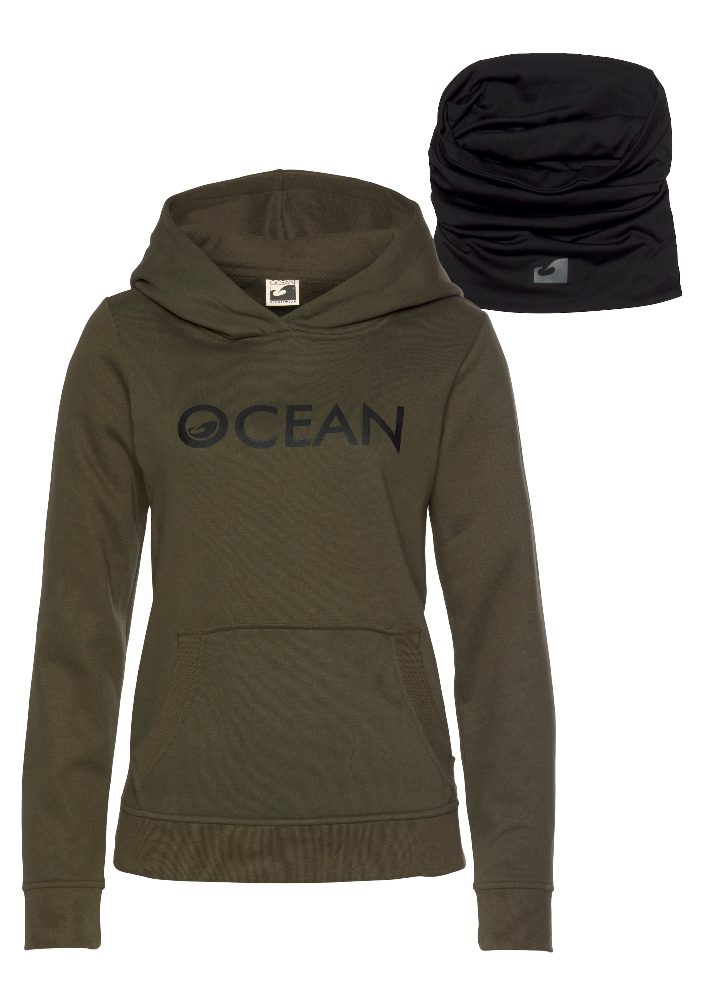 bestellen »mit walking tlg.) Kapuzensweatshirt Sportswear Tube Schal«, | Ocean I\'m 2 Multifunktionaler (Set,