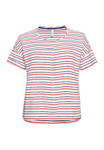Sheego T-Shirt »Shirt«, mit garngefärbten Ringeln und verlängertem Rücken kaufen