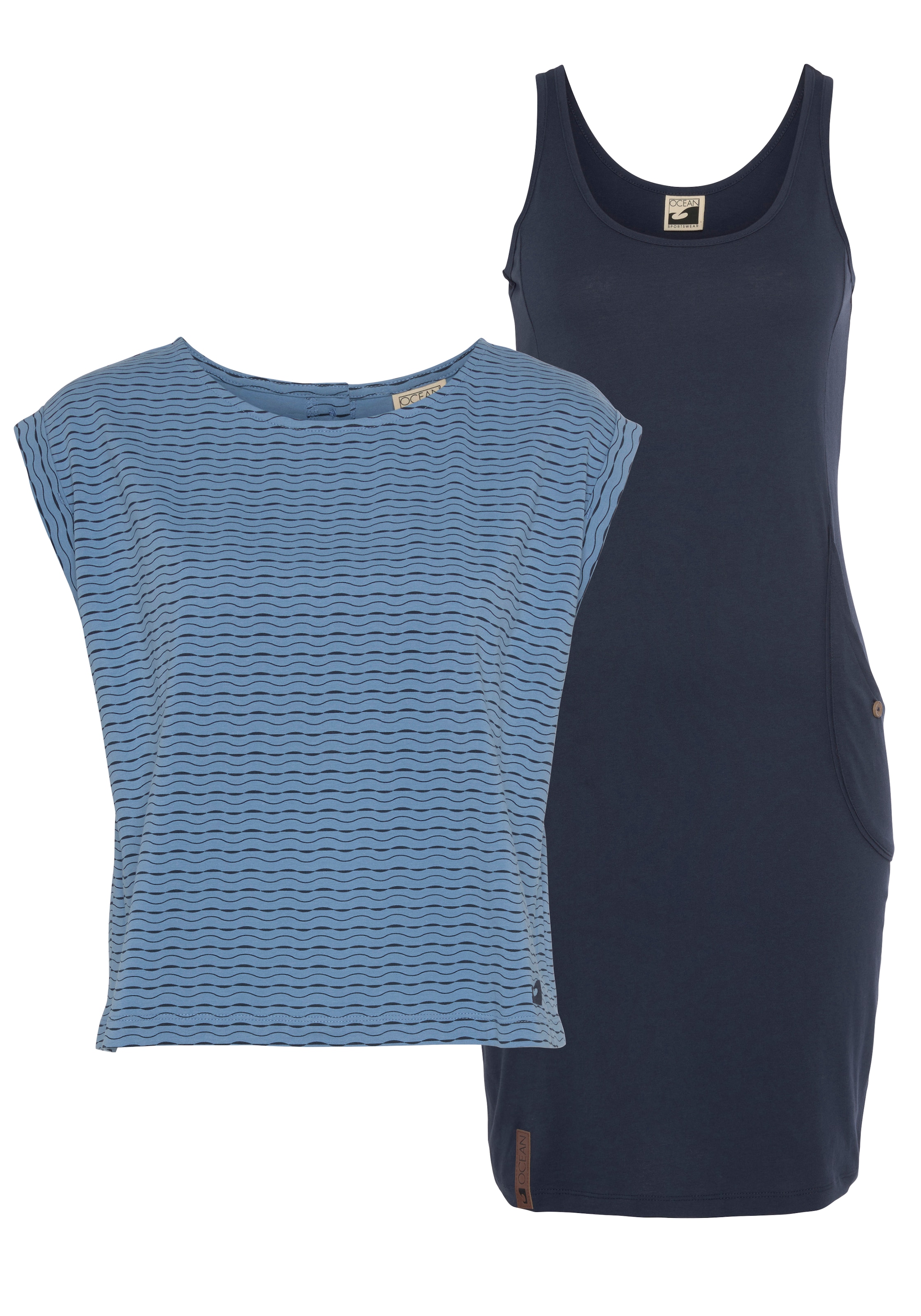 2 Jerseykleid, Ocean mit Sportswear online T-Shirt), tragbar einzeln auch (Set, tlg.,