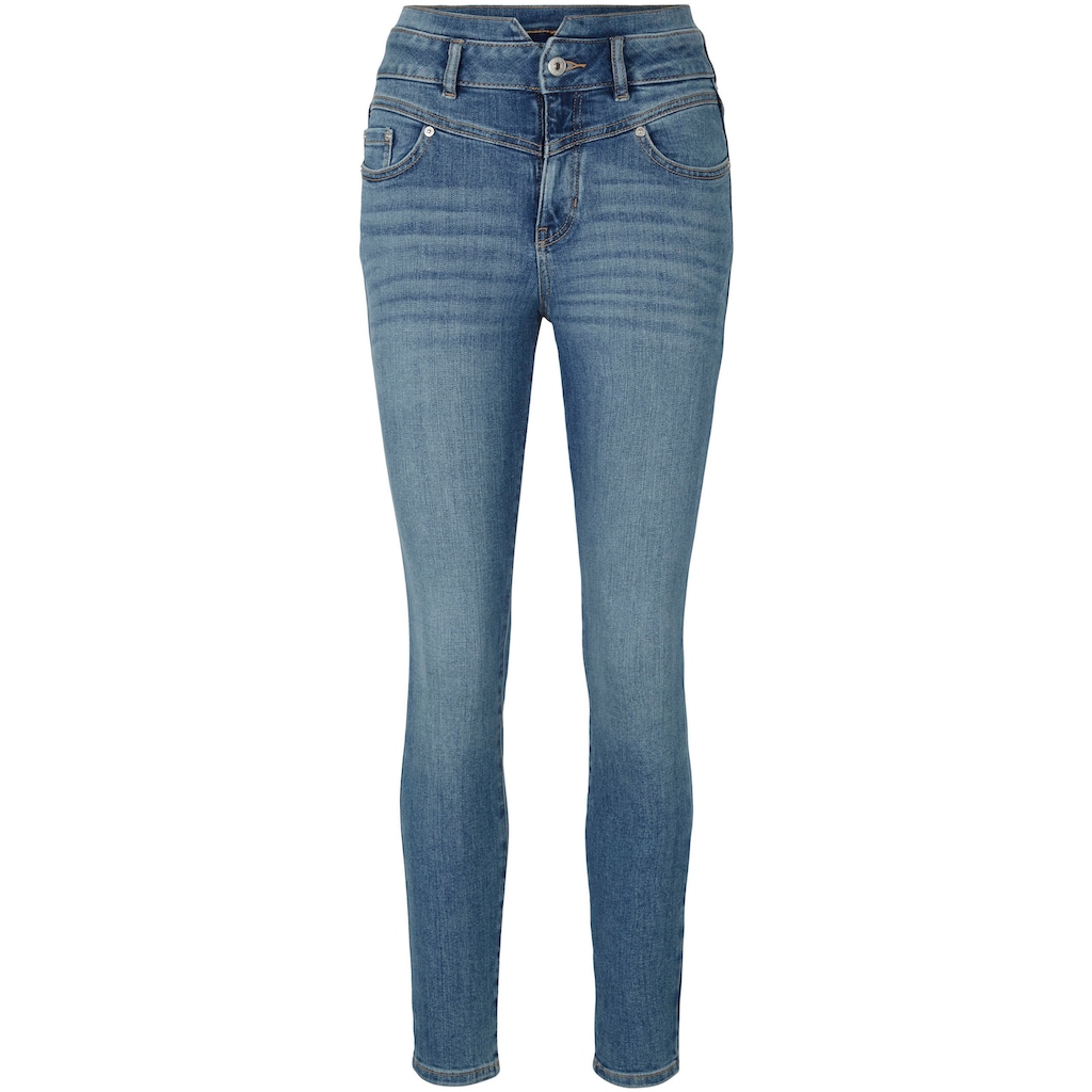 TOM TAILOR Denim High-waist-Jeans Janna Extra Skinny Ankle Jeans (1 tlg.) mit modischer Waschung