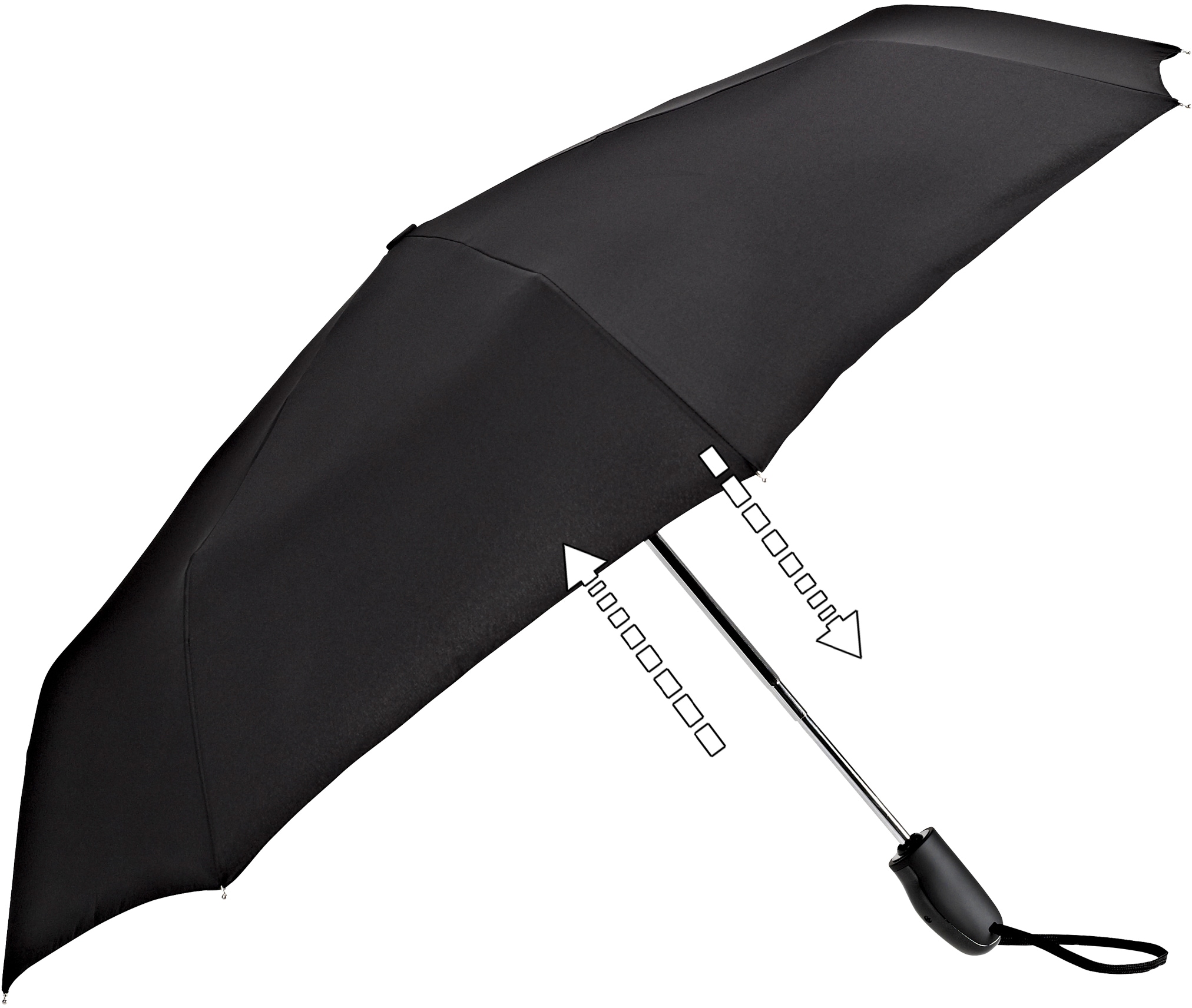 | kaufen I\'m online 32S7, walking EuroSCHIRM® »Automatik Taschenregenschirm schwarz«